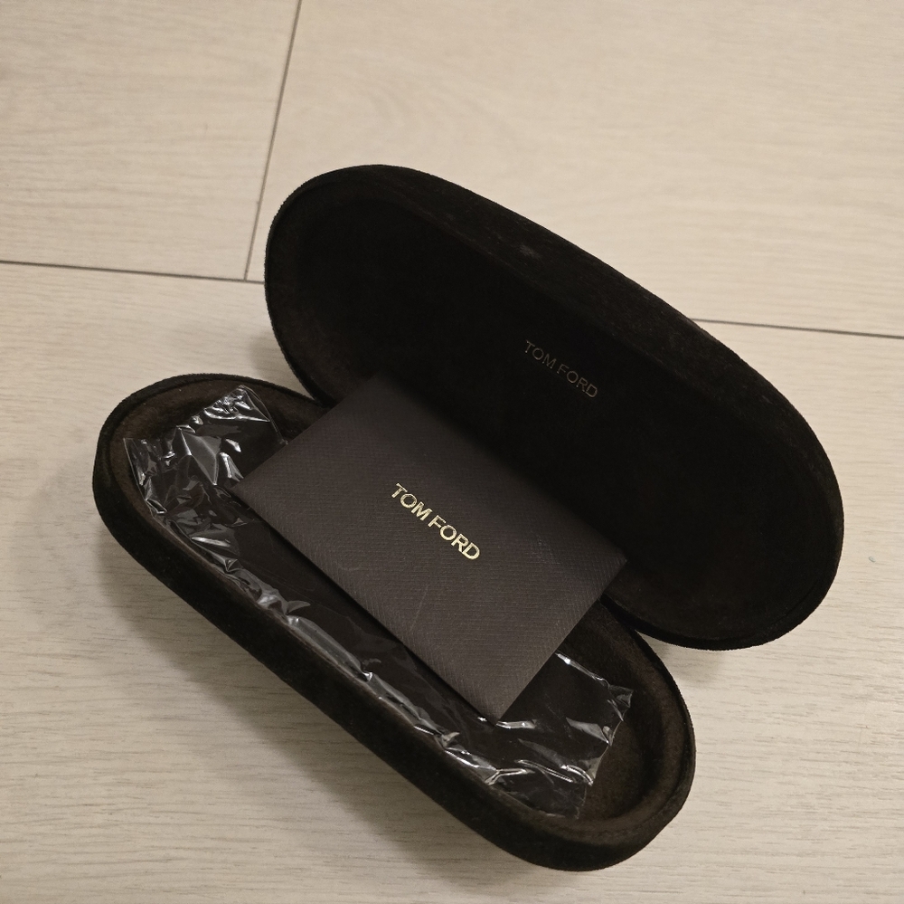 Tom Ford Black Sunglasses Case with Branded Card